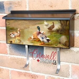 Ducks by Stream Wall-mounted Townhouse Mailbox Cover