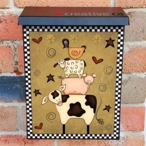 Stacked Farm Animals Colonial Mailbox Cover
