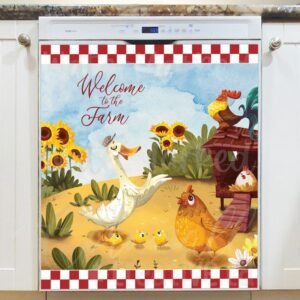 Life in the Chicken Coop Magnetic Dishwasher Door Cover