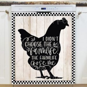 Country Farmhouse Chicken Silhouette Magnetic Dishwasher Door Cover