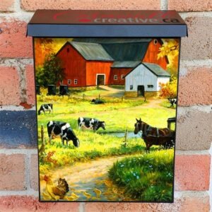 Old Time Farmhouse Barn Colonial Mailbox Cover