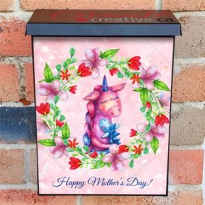 Mom and Baby Unicorns #2 Colonial Mailbox Cover