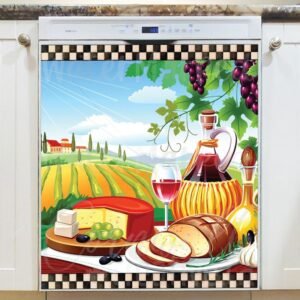 Picnic in Tuscany Magnetic Dishwasher Door Cover