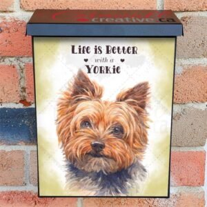Life is Better with a Yorkie Colonial Mailbox Cover