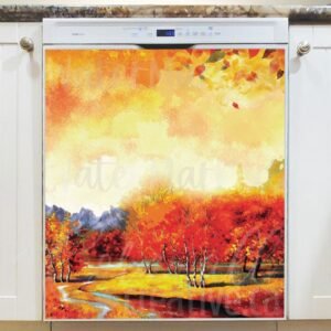 Autumn Countryside Magnetic Dishwasher Door Cover