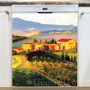 Tuscan Summer Sunset Magnetic Dishwasher Door Cover