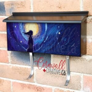 Starry Nigh with a Girl Wall-mounted Townhouse Mailbox Cover
