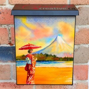 Beautiful Geisha in Japan Colonial Mailbox Cover