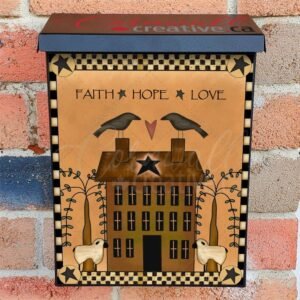 Faith Hope Love Saltbox House Colonial Mailbox Cover