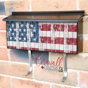 American USA Flag #1 Wall-mounted Townhouse Mailbox Cover