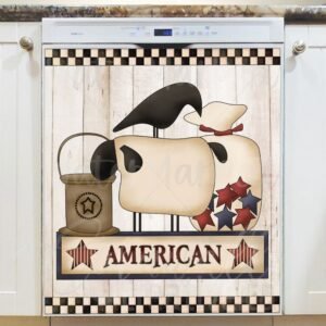 Prim Country Patriot Design Magnetic Dishwasher Door Cover