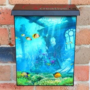 Underwater Ship and Fish Colonial Mailbox Cover