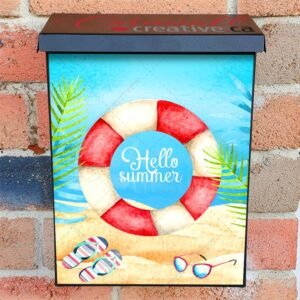Hello Summer Colonial Mailbox Cover