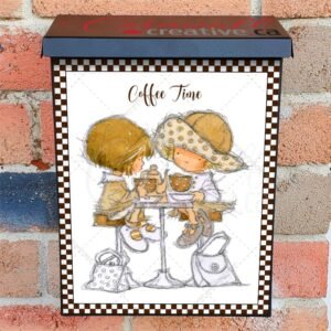 Coffee Time Girls Colonial Mailbox Cover