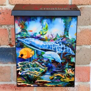Underwater Dolphins and Fish Colonial Mailbox Cover