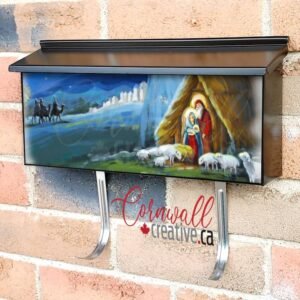 The Holy Family and Sheep Wall-mounted Townhouse Mailbox Cover