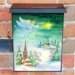 Christmas Angel and a Star Colonial Mailbox Cover