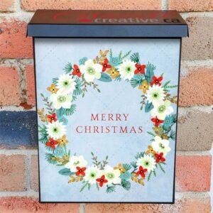Beautiful Christmas Wreath Colonial Mailbox Cover