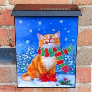 Kitten's First Snow Colonial Mailbox Cover