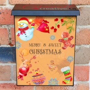 Merry and Sweet Christmas Colonial Mailbox Cover