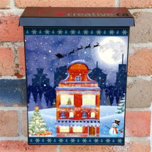 Christmas Eve in the City Colonial Mailbox Cover