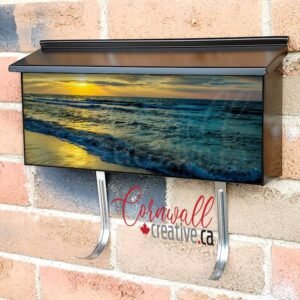 Sunrise at the Ocean Wall-mounted Townhouse Mailbox Cover