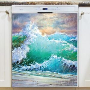 Stormy Ocean Waves Magnetic Dishwasher Door Cover