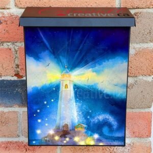 Sparkling Lighthouse Colonial Mailbox Cover
