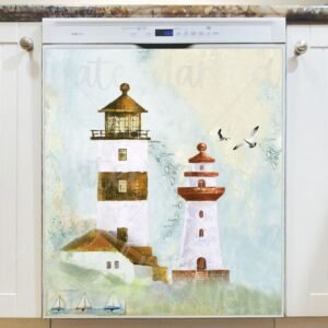 Vintage Lighthouse Design #3 Magnetic Dishwasher Door Cover