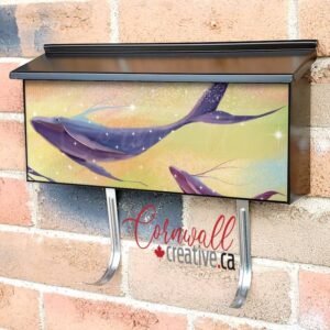 Magical Flying Whales Wall-mounted Townhouse Mailbox Cover