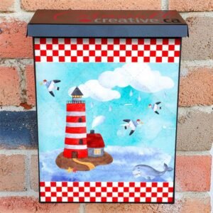 Cute Little Lighthouse Colonial Mailbox Cover