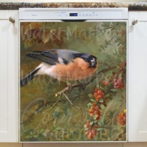 Bulfinch by Archibald Thorburn Magnetic Dishwasher Door Cover