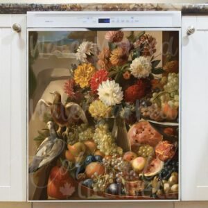 Still Life by Leopold von Stoll Magnetic Dishwasher Door Cover