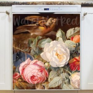 Bouquet of Flowers by Josef Lauer Magnetic Dishwasher Door Cover