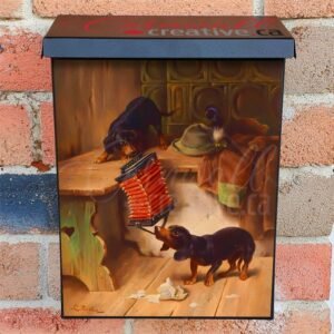 How it Will End by L. Riedler Hunde Colonial Mailbox Cover