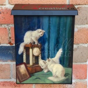 Three Curious Cats by Arthur Heyer Colonial Mailbox Cover