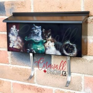 Kittens in Conference by Agnes Augusta Wall-mounted Townhouse Mailbox Cover