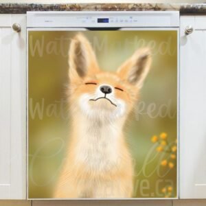 Cute Spring Fox Magnetic Dishwasher Door Cover