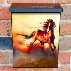 Beautiful Brown Stallion Colonial Mailbox Cover