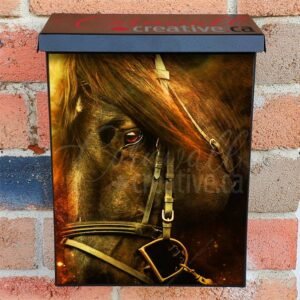 Beautiful Brown Horse Head Colonial Mailbox Cover