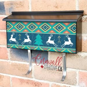 Scandinavian Winter Pattern #1 Wall-mounted Townhouse Mailbox Cover
