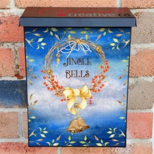 Pretty Jingle Bells Colonial Mailbox Cover