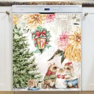 Victorian Christmas Design #2 Magnetic Dishwasher Door Cover