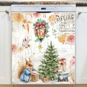 Victorian Christmas Design #3 Magnetic Dishwasher Door Cover