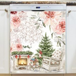 Victorian Christmas Design #6 Magnetic Dishwasher Door Cover