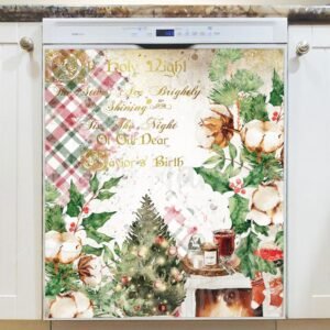 Victorian Christmas Design #8 Magnetic Dishwasher Door Cover