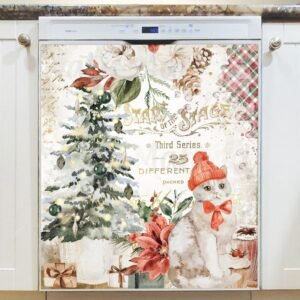 Victorian Christmas Design #10 Magnetic Dishwasher Door Cover