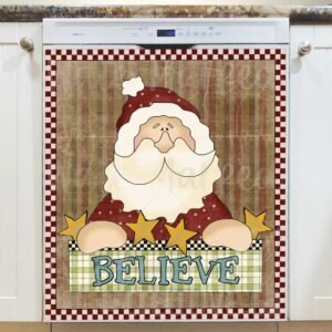 Country Farmhouse Santa Magnetic Dishwasher Door Cover
