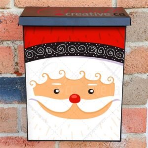 Cute Santa Claus Portrait Colonial Mailbox Cover