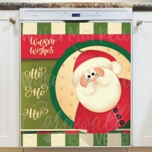 Cute Santa's Greeting Magnetic Dishwasher Door Cover